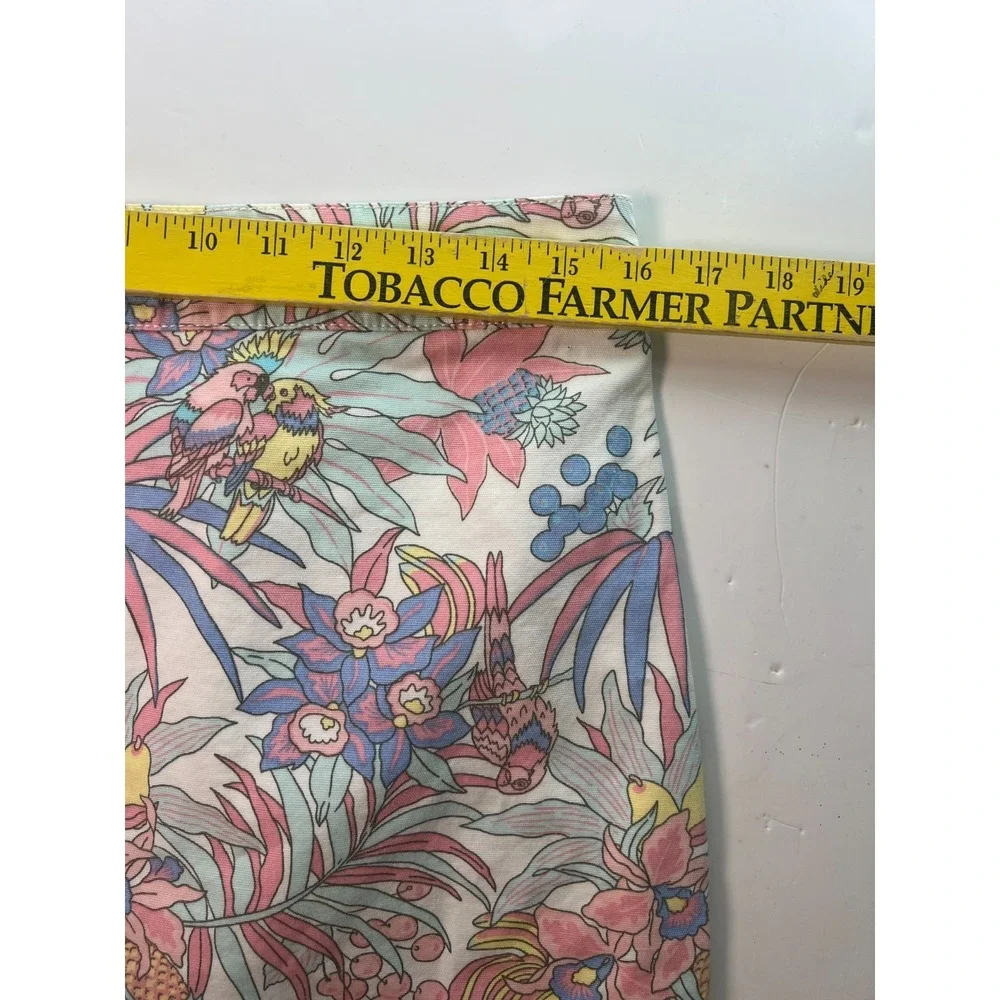 Talbots‎ Women's Skirt Sz 8 Multicolor Tropical Slit Back Zip Pencil W16 L19